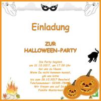 Quadratische Einladung Halloween-Party