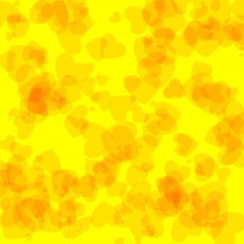 3. Hintergrundbild - Orangen Herzen auf gelben Hintergrund