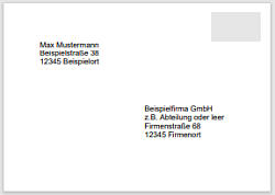 Briefform.de - Briefumschlag beschriften