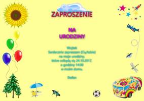 Querformat Einladungskarte in polnischer Sprache